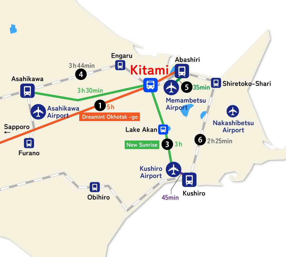 Access from Kitami