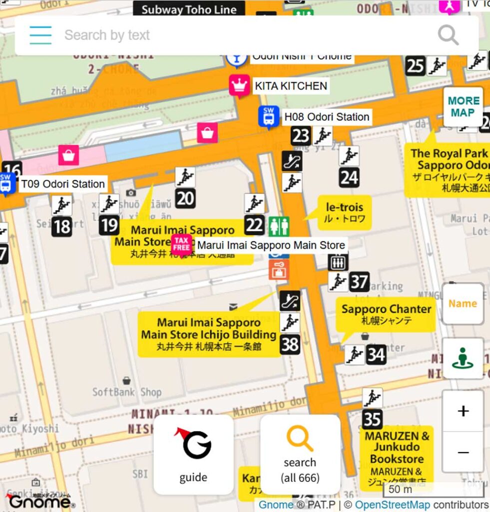 丸井今井札幌本店MAP