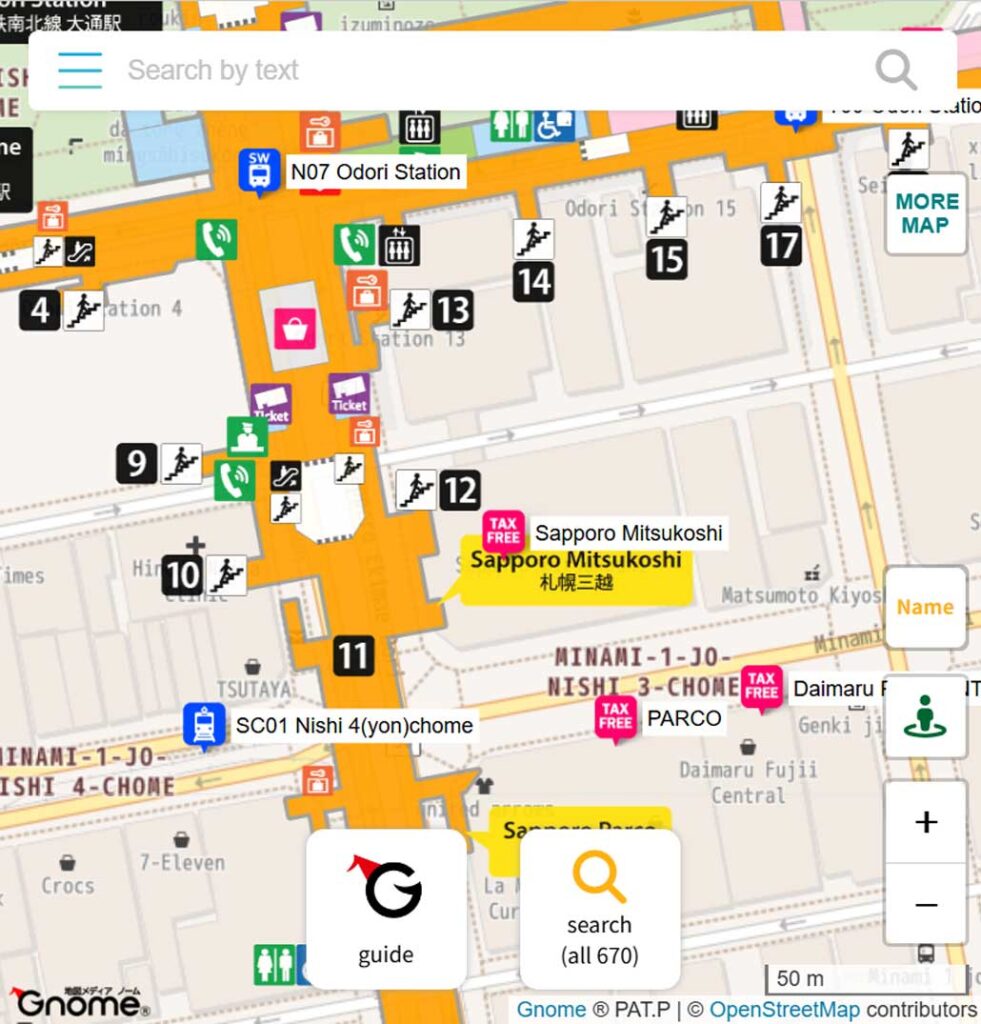 札幌三越MAP